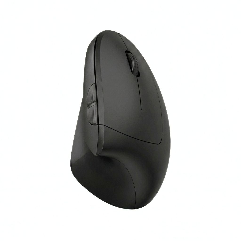 Ergonomic Vertical Wireless Mouse, Bluetooth 5.3 & 2.4G, 1600 DPI, Silent Click, Skin-Like Material - Model 7043