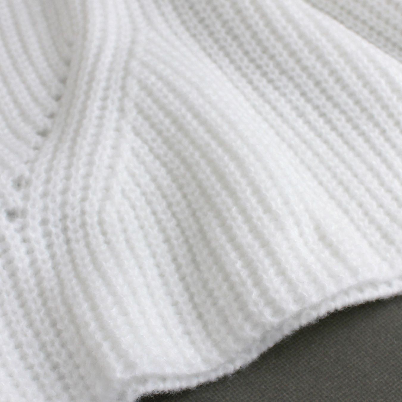 Robe pull décontractée à manches longues ajourées en maille