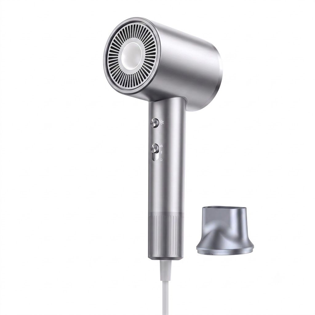 D1 Ionic Hair Dryer, 1400W Professional Blow Dryer with 3 Speed Settings, Negative Ion Hair Care for Home Use (Grey)