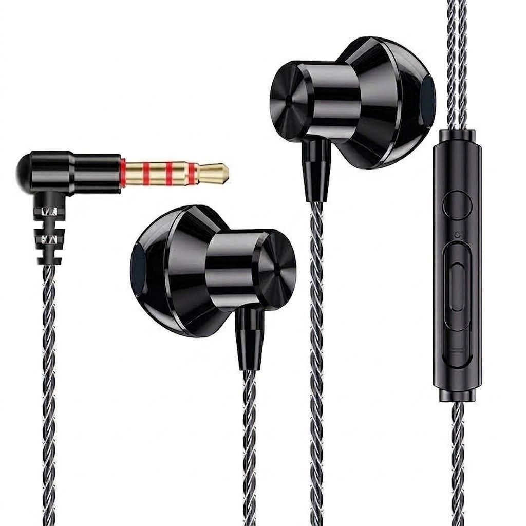 Auriculares inalámbricos para juegos con micrófono, controladores PEEK de 14,2 mm, graves profundos, aislamiento de ruido, conector en forma de L de 3,5 mm para juegos móviles y música.