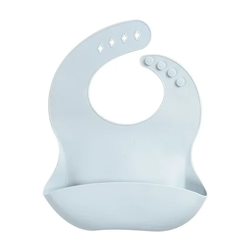 Waterproof Silicone Baby Bib with Food Catcher Pocket