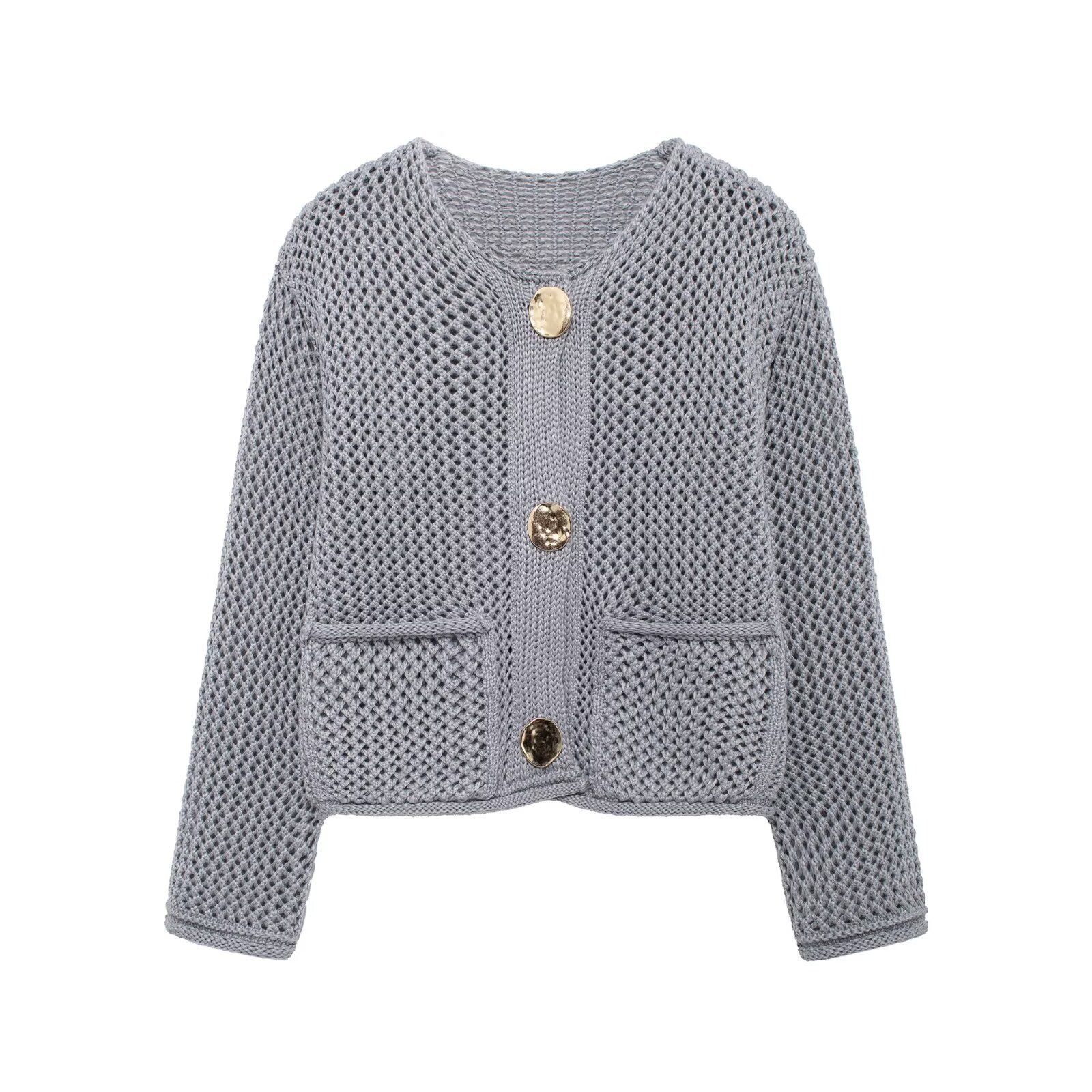 Cardigan a maglia grossa - Capospalla di tendenza in stile europeo KUN-00145