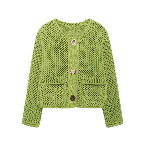 Chunky Knit Cardigan - Trendy European Style Outerwear KUN-00145