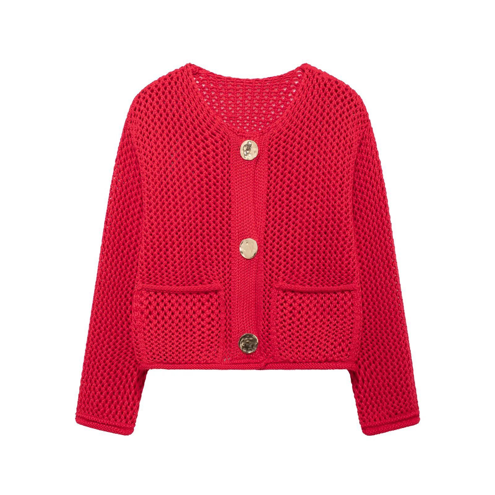 Cardigan a maglia grossa - Capospalla di tendenza in stile europeo KUN-00145