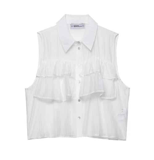 Top semitransparente de capas para mujer - Estilo europeo KUN-00097