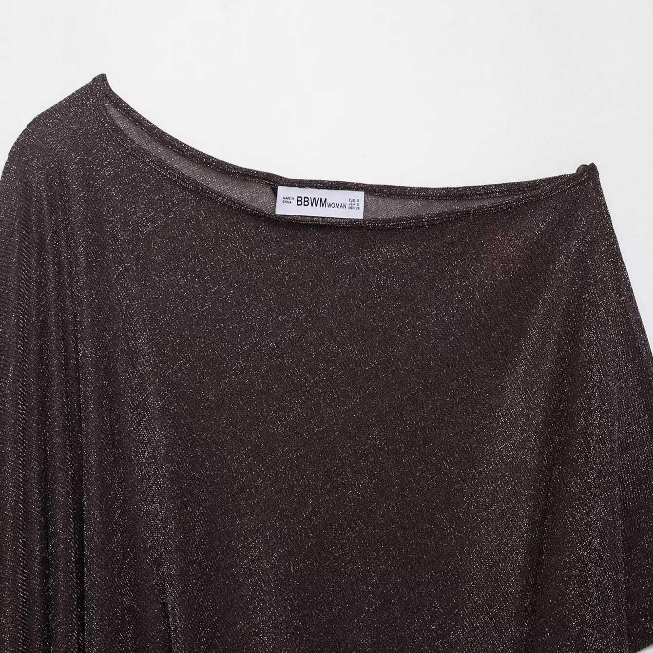 Poncho asymétrique cape en fil métallique pour femme KUN-00073