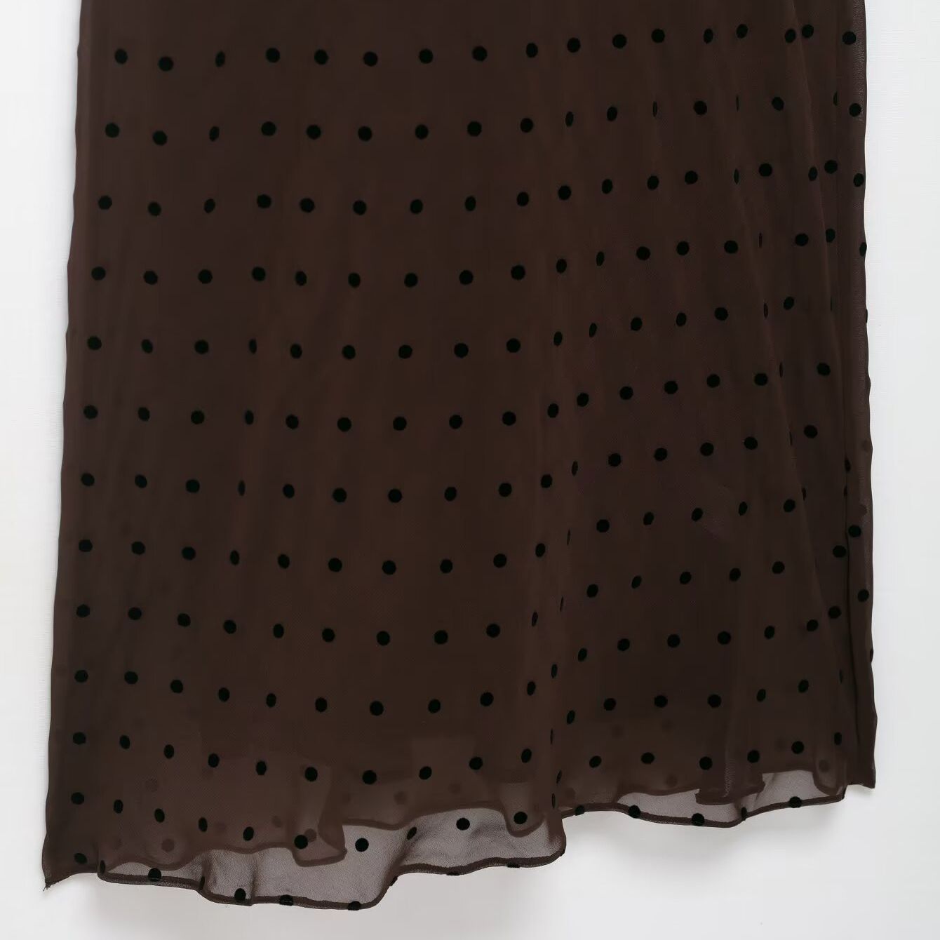 Women's Polka Dot Midi Dress Versatile Fashion KUN-00139