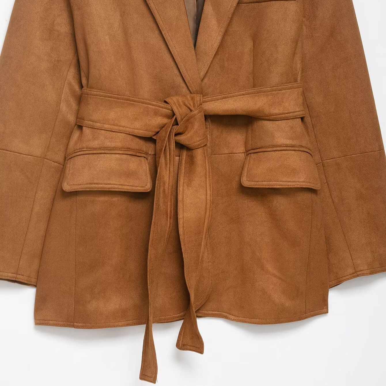 Suede Blazer Jacket - Stylish Western Chic Outerwear KUN-00054