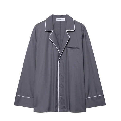 Poplin Shirt & Shorts Set - Trim Detail KUN-00001