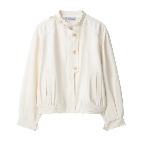 Conjunto de chaqueta con botones y pantalón plisado estilo occidental para mujer KUN-00120