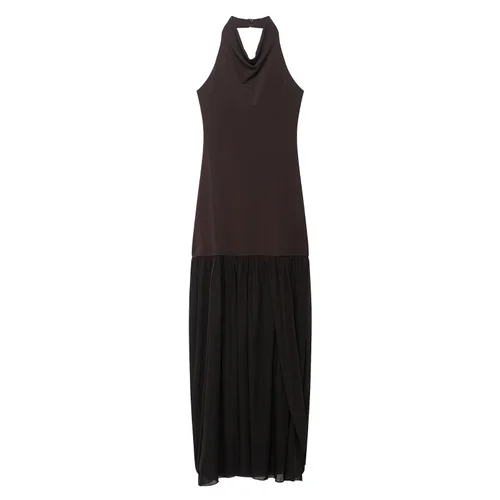 Women's Patchwork Halter Neck Dress - Trendy & Versatile KUN-00151