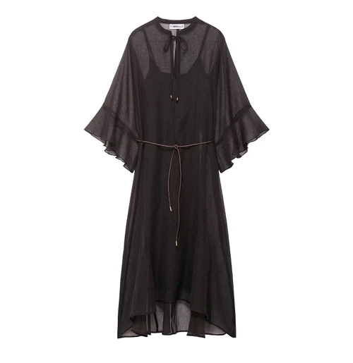 Women's Kaftan Belted Dress - Trendy European Style KUN-00154