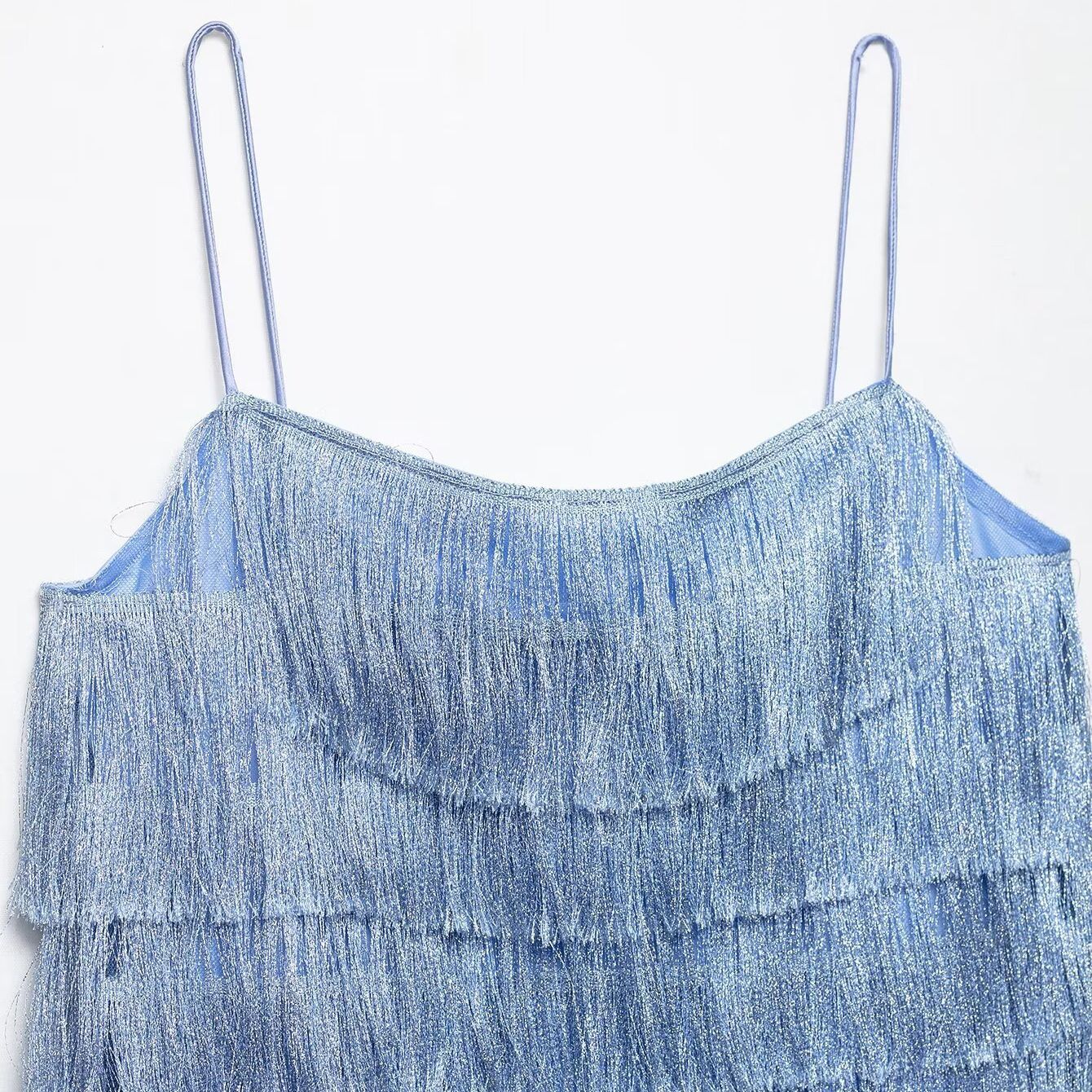 Mini abito da donna in stile bohémien con nappine - Alla moda e versatile KUN-00126