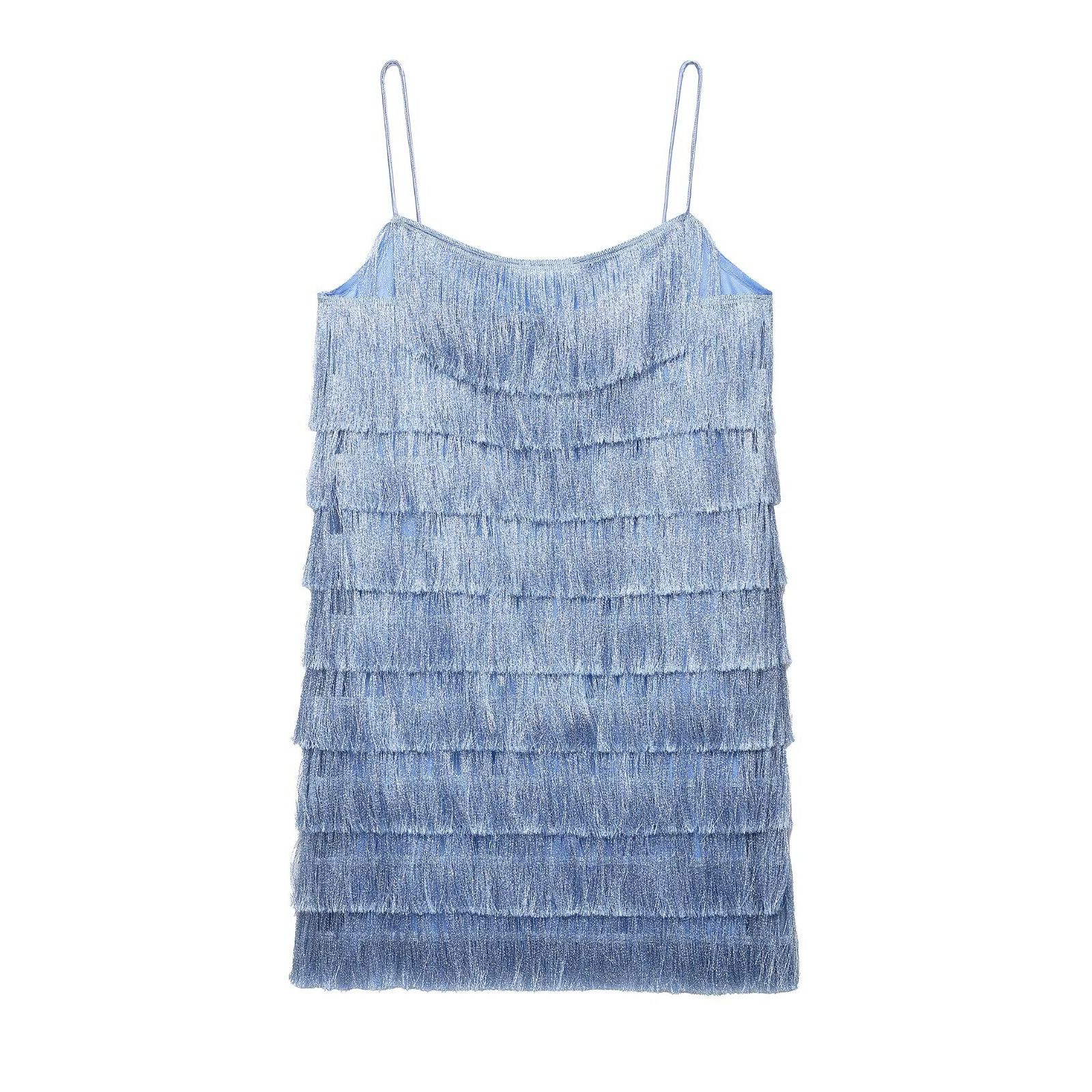 Mini abito da donna in stile bohémien con nappine - Alla moda e versatile KUN-00126