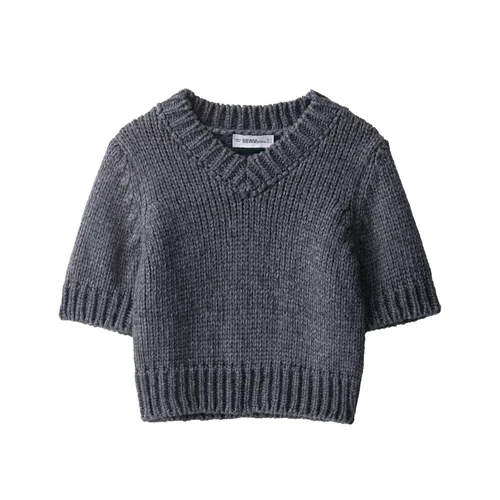 Knit Top V-Neck Slim Fit Sweater KUN-00054