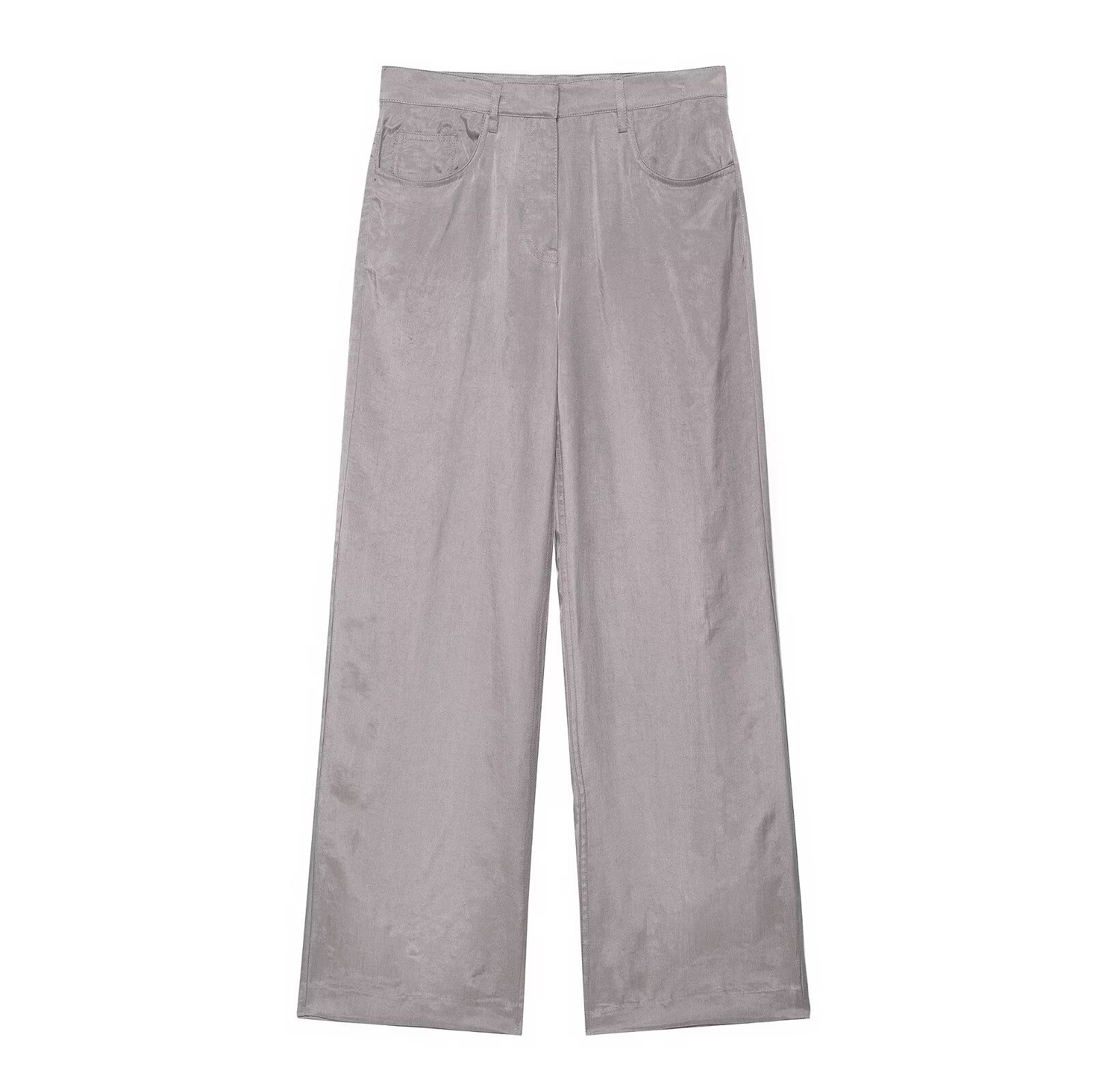 Satin Bomber Jacket & Wide Leg Pants Set KUN-00041