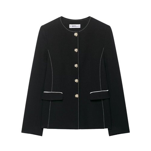 Traje de vestir tipo blazer para mujer - Detalle de ribete KUN-00018