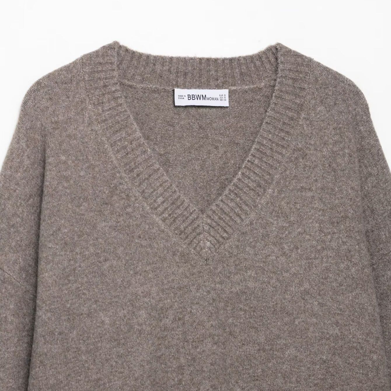 Pull en maille douce à col V - Style européen chic KUN-00024