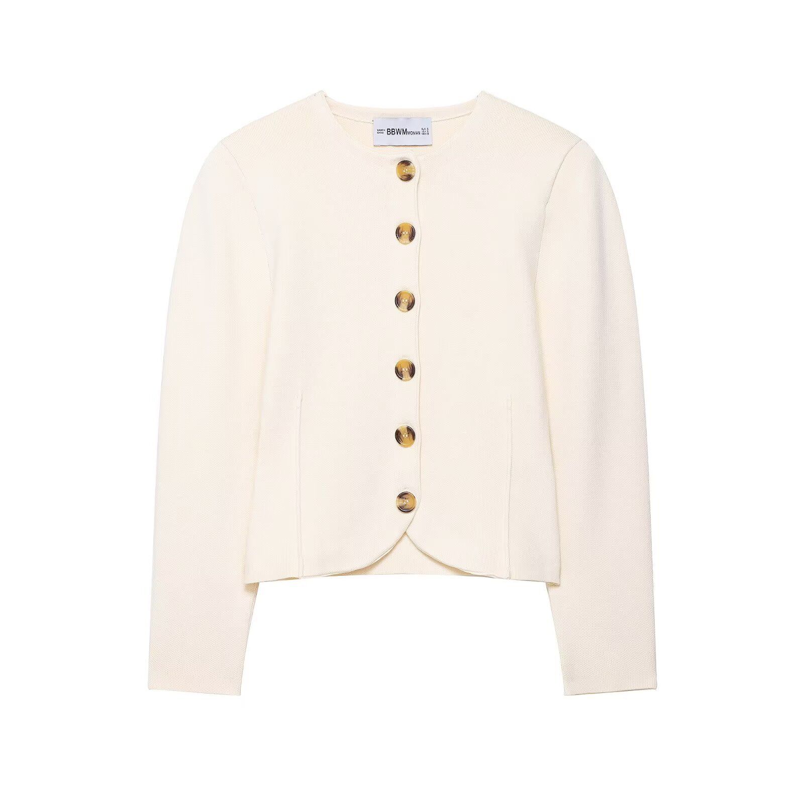 Conjunto de minifalda y cárdigan de punto - Corte ajustado con botones KUN-00118