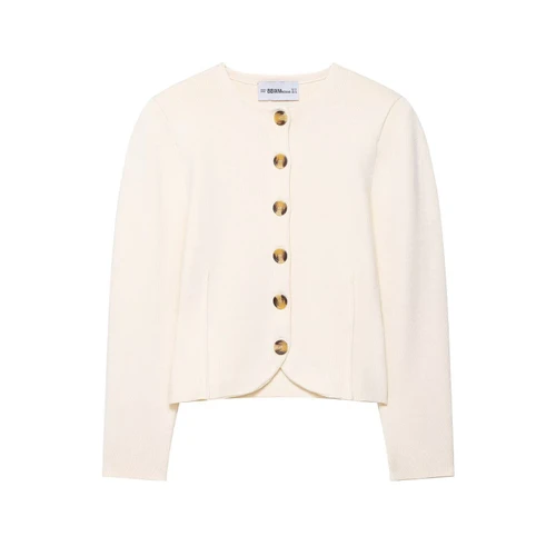 Conjunto de minifalda y cárdigan de punto - Corte ajustado con botones KUN-00118