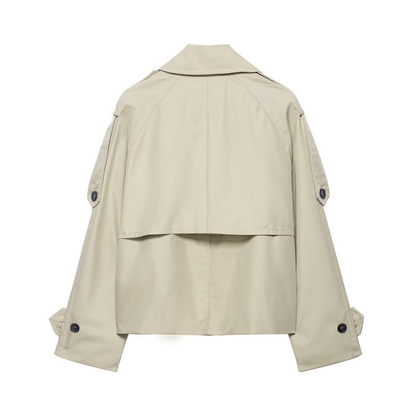 Trench da donna impermeabile, corto, alla moda, antivento KUN-00088