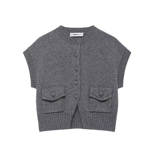 Knoopdetail van gebreid vest - Europese stijl KUN-00007