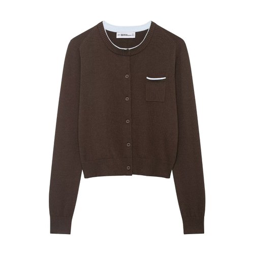 Knit Patchwork Cardigan - European Chic Casual Outerwear KUN-00098