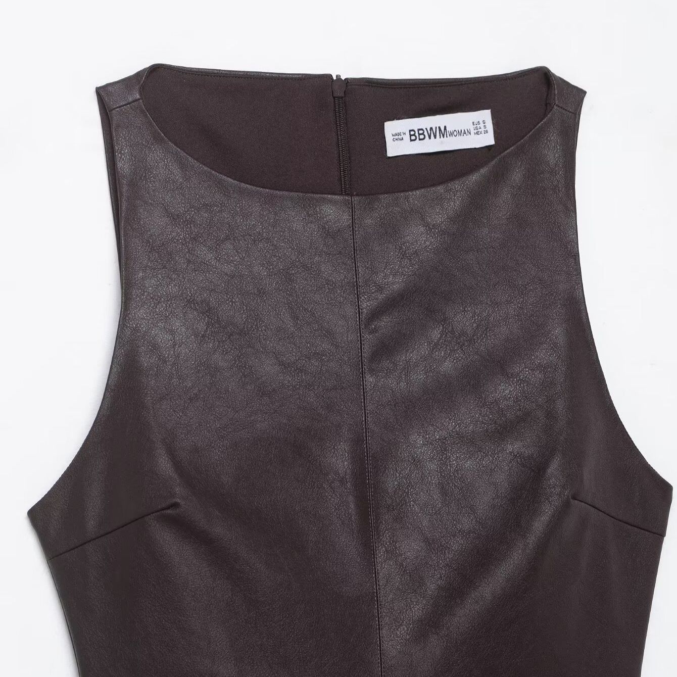 Jumpsuitjurk van imitatieleer - Europese stijl KUN-00029