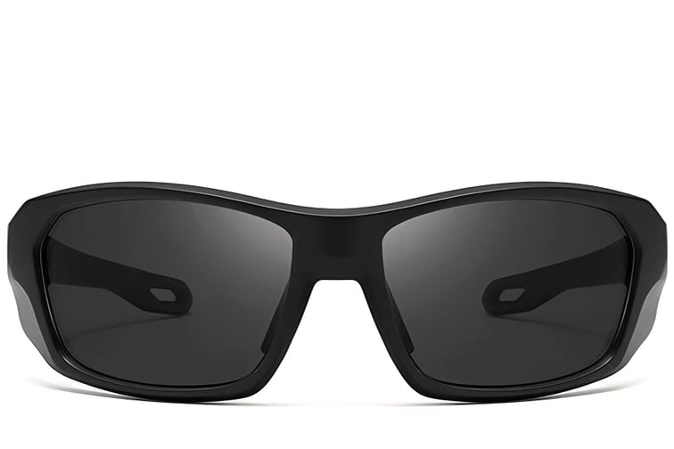 Rectangular Black TR90 Polarized Sunglasses #BS0205-0065