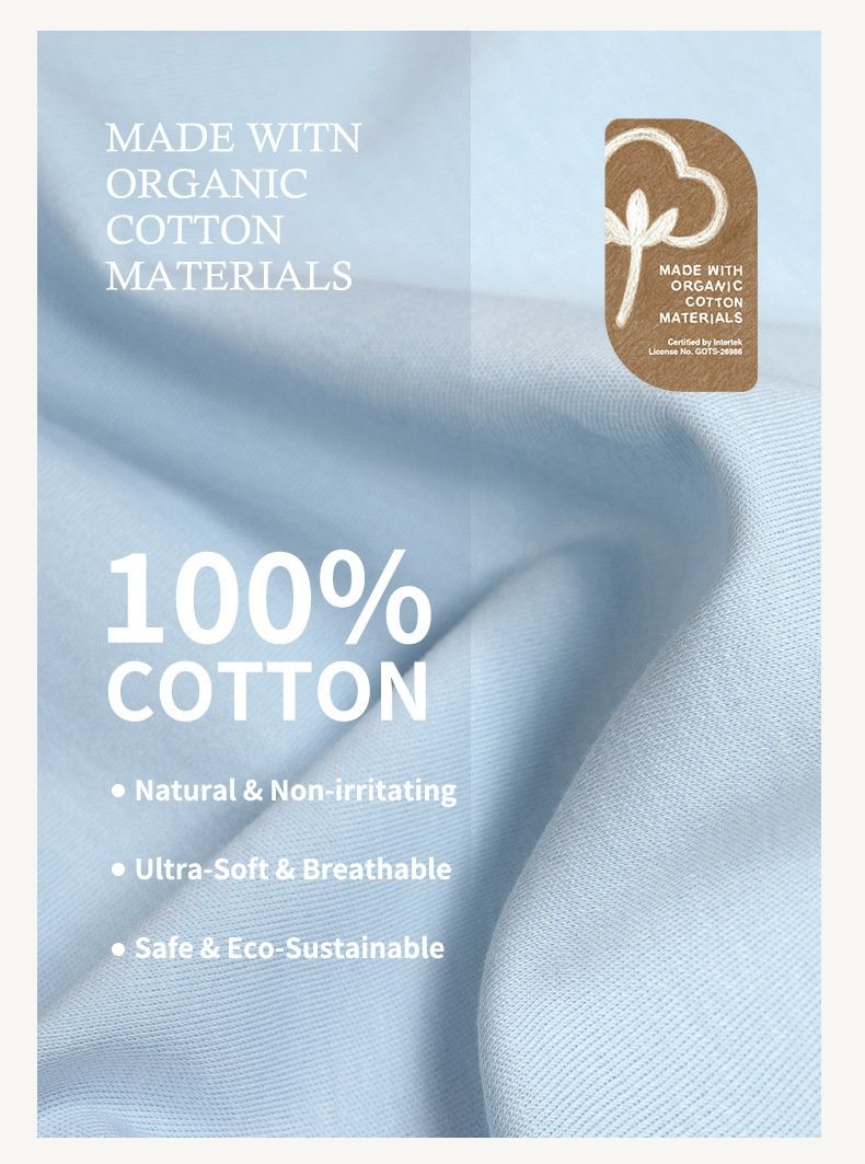 Organic Cotton Newborn Sleeper Gown - Soft Baby Sleepwear