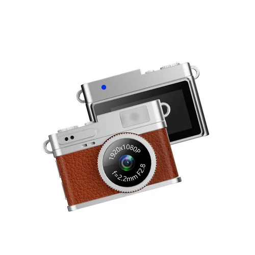 Mini Retro Digital Camera Keychain 1080P HD Video Recorder, Ultra-Compact Vintage Design