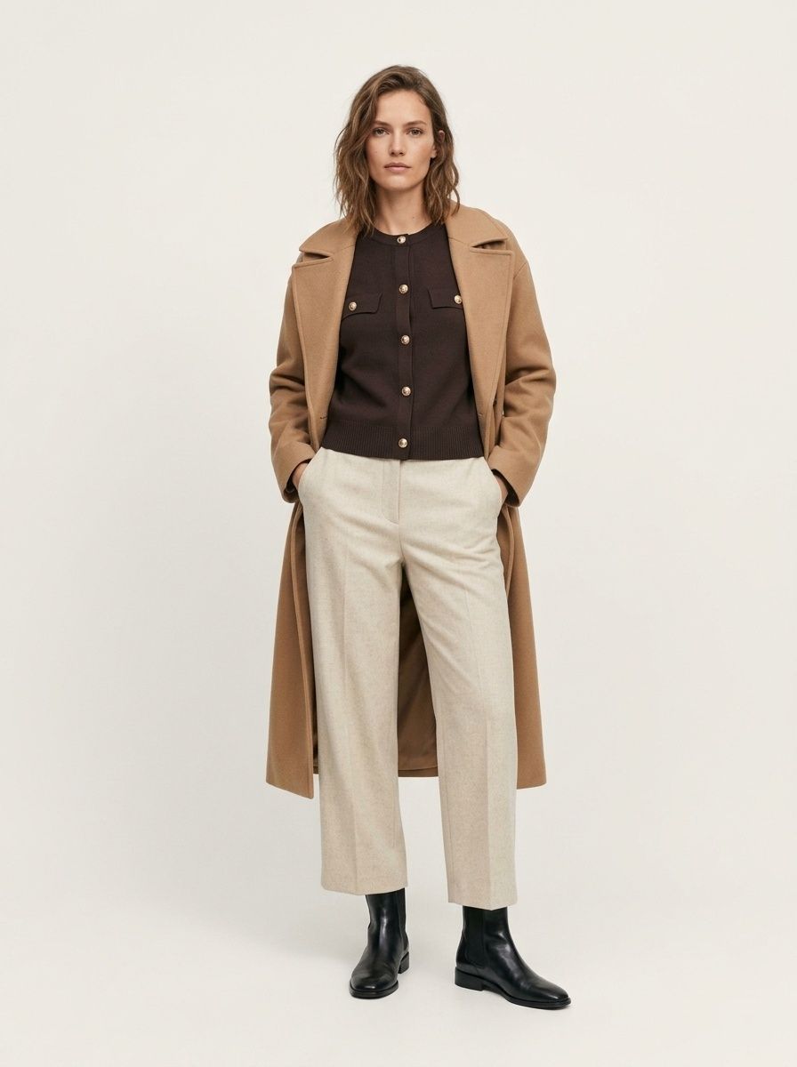 Women's Dark Brown Knit Cardigan