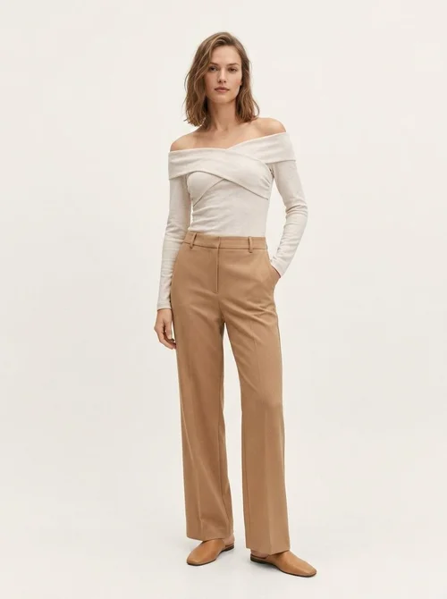 Women's Off-Shoulder Cross Front Long Sleeve Top