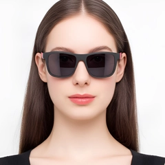 Rectangular Black TR90 Sunglasses #BS0205-0003