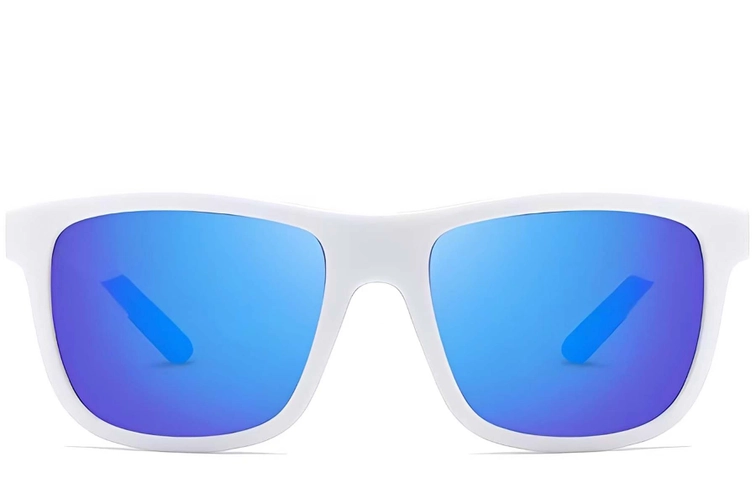 Rectangular White TR90 Polarized Sunglasses #BS0205-0005