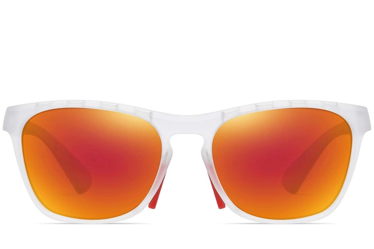 Rectangular Transparent TR90 Polarized Sunglasses #BS0205-0008