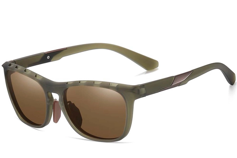 Rectangular Brown TR90 Polarized Sunglasses #BS0205-0009