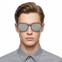 Gafas de sol polarizadas TR90 rectangulares grises #BS0205-0010