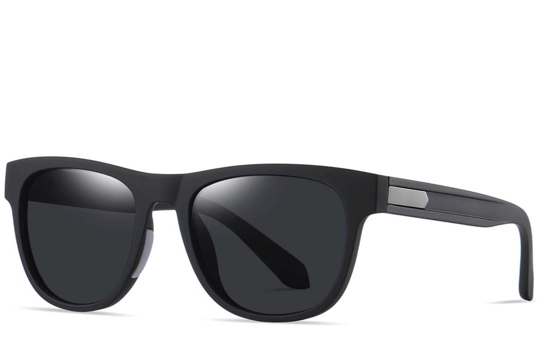 Rectangular Black TR90 Polarized Sunglasses #BS0205-0012