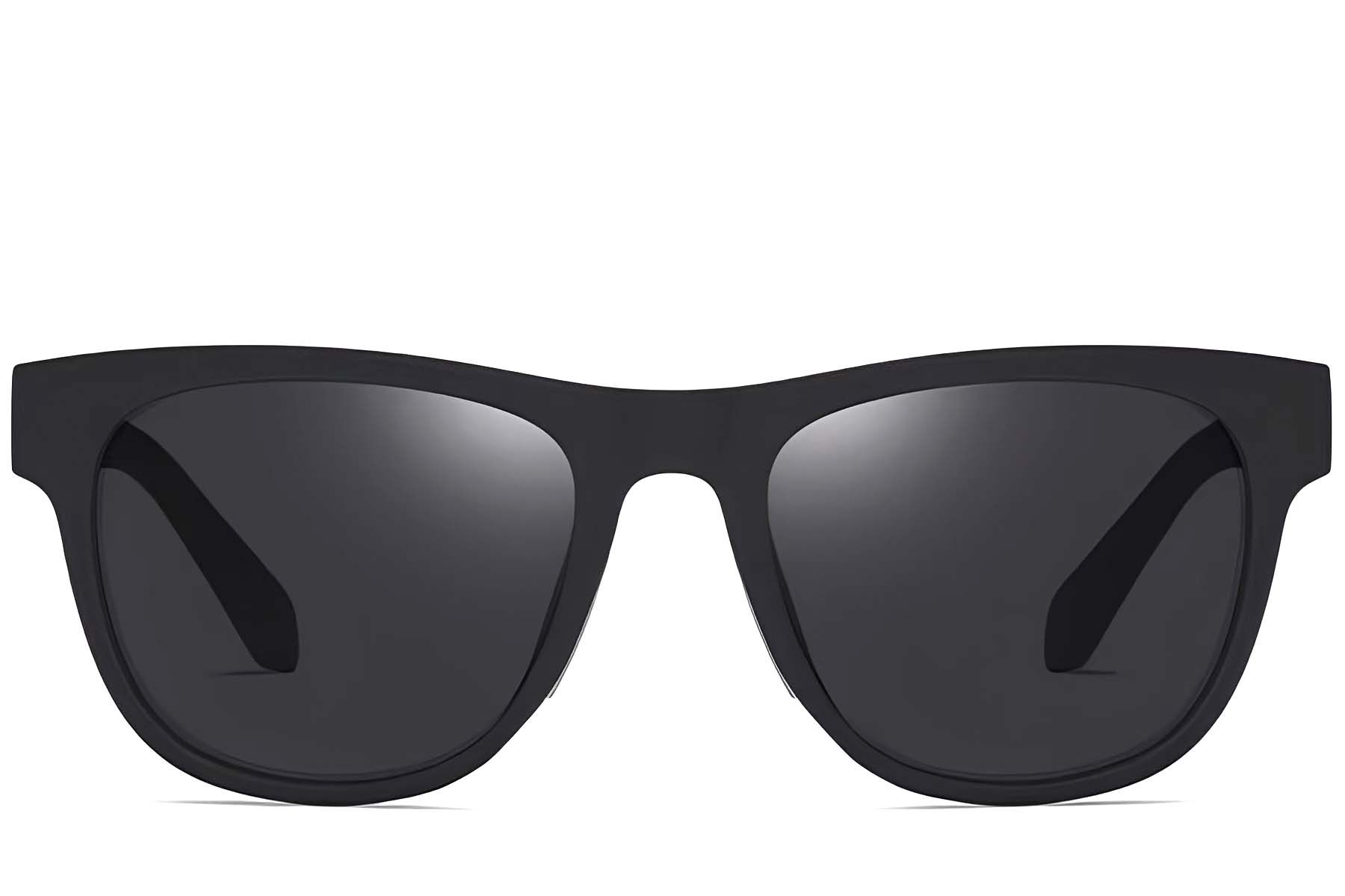 Rectangular Black TR90 Polarized Sunglasses #BS0205-0012