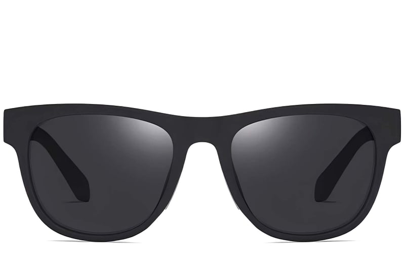 Rechteckige schwarze TR90-Sonnenbrille #BS0205-0012