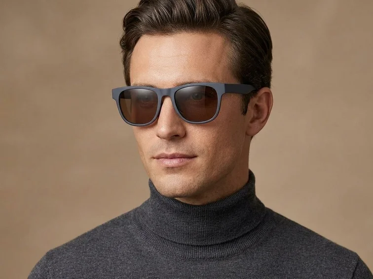 Rectangular Green TR90 Polarized Sunglasses #BS0205-0014