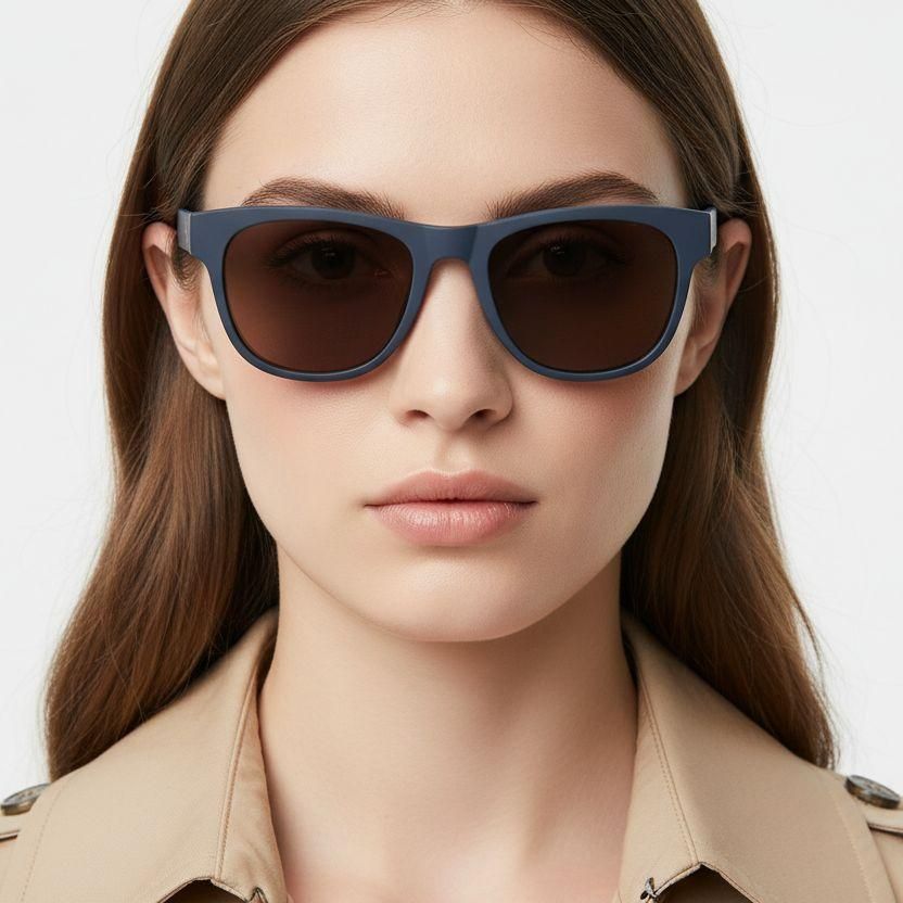 Rectangular Green TR90 Polarized Sunglasses #BS0205-0014