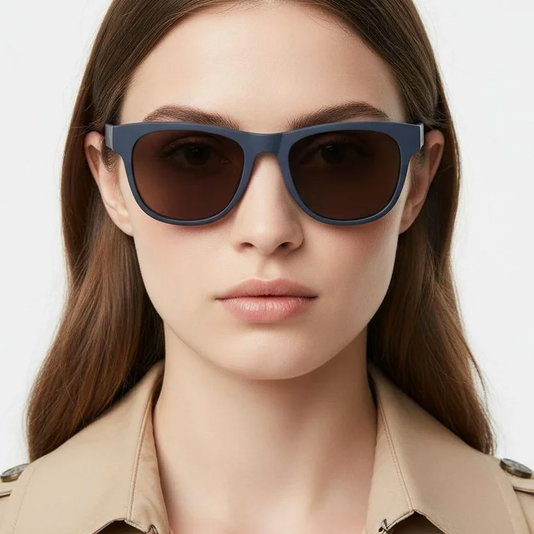 Rectangular Green TR90 Polarized Sunglasses #BS0205-0014