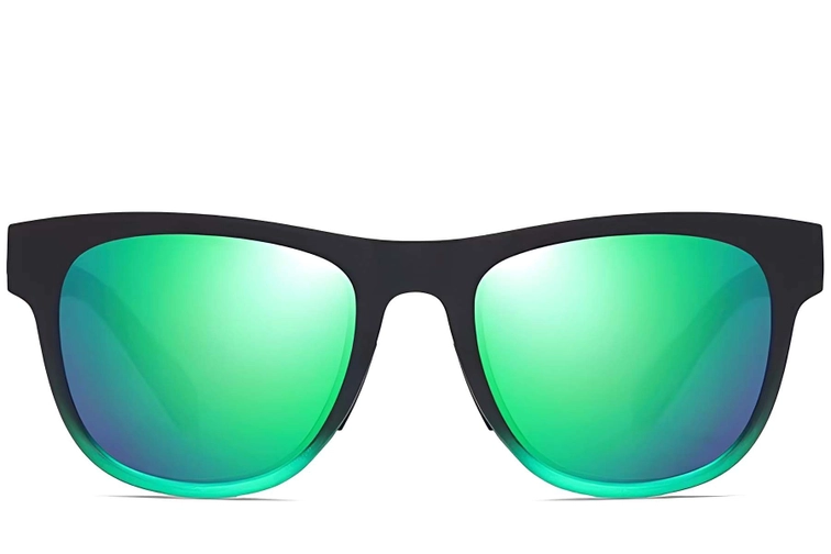 Rectangular Green TR90 Polarized Sunglasses #BS0205-0015
