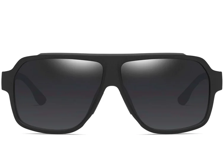 Aviator Black TR90 Polarized Sunglasses #BS0205-0017