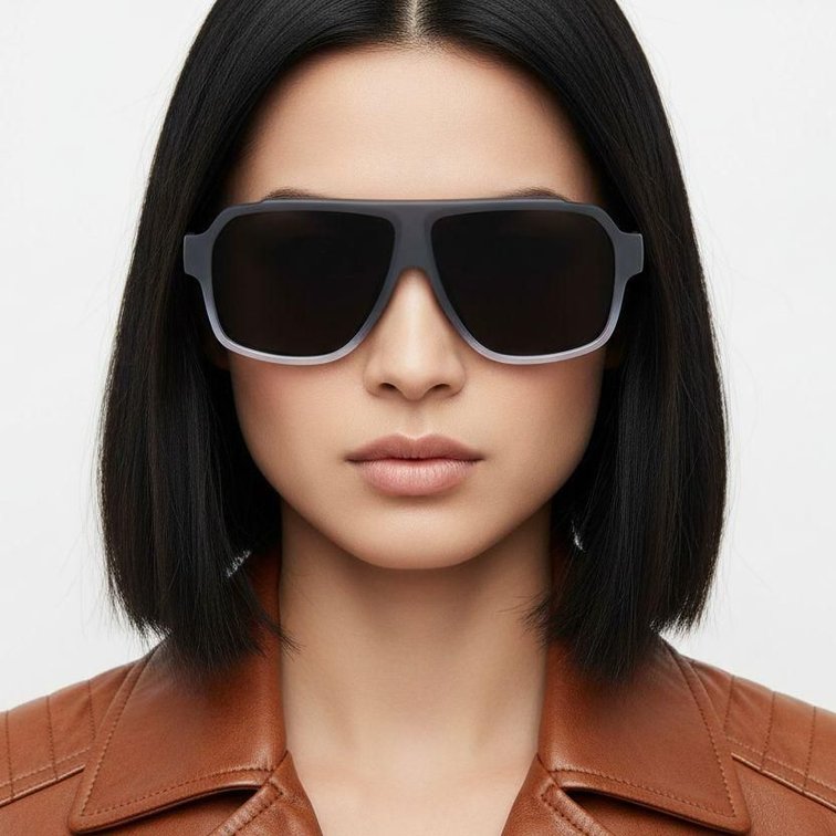 Aviator Grey TR90 Polarized Sunglasses #BS0205-0018