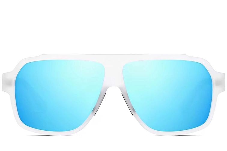 Aviator White TR90 Polarized Sunglasses #BS0205-0020
