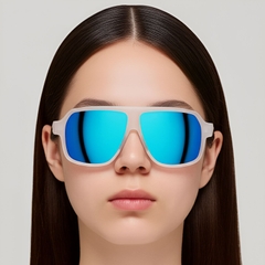 Aviator White TR90 Sunglasses #BS0205-0020