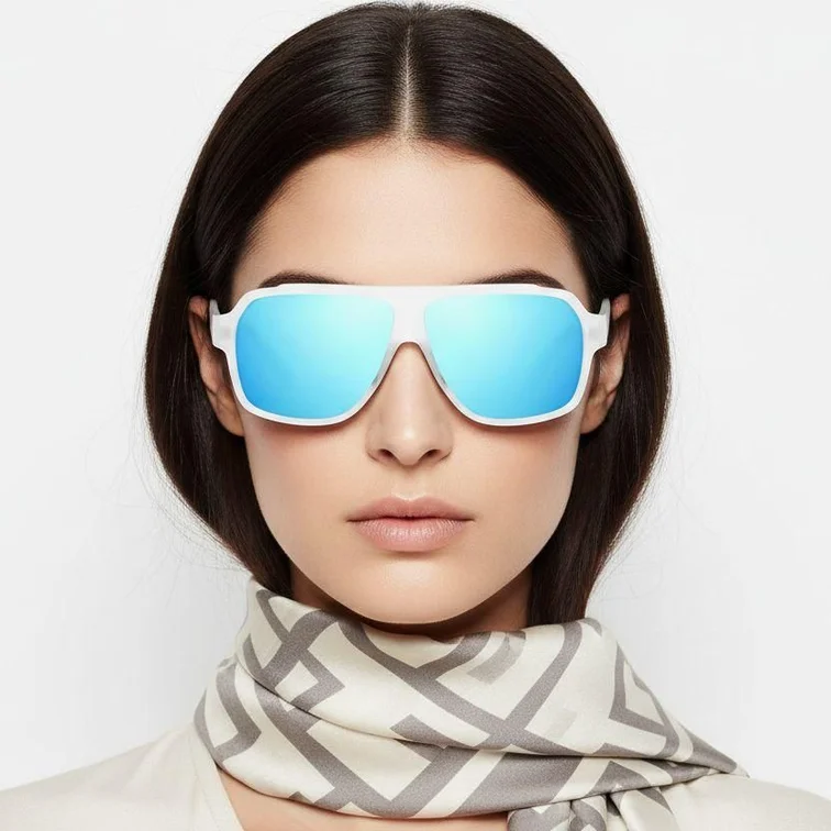 Occhiali da sole modello Aviator in TR90 bianco #BS0205-0020